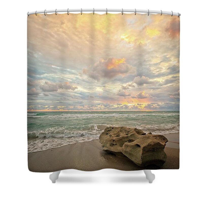 Seascape Shower Curtain featuring the photograph Sea and Sky by Steve DaPonte
