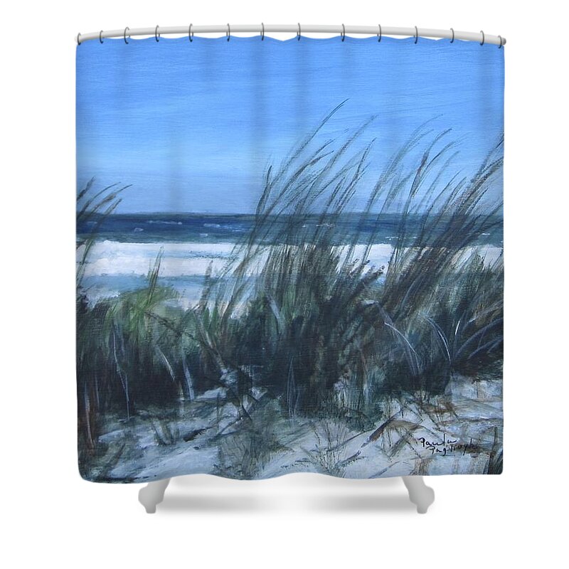 Acrylic Shower Curtain featuring the painting Sea Breeze by Paula Pagliughi
