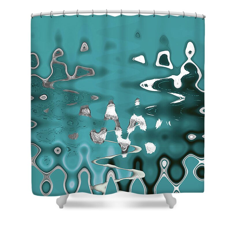 Sea Shower Curtain featuring the digital art Sea Voyage by Alexandra Vusir