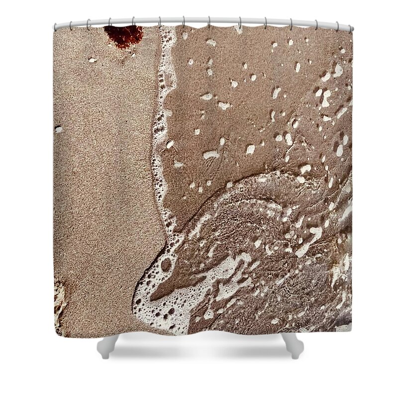 Beach Shower Curtain featuring the photograph Red Seaweed Washed Upon the Captiva Island Shore by Shelly Tschupp