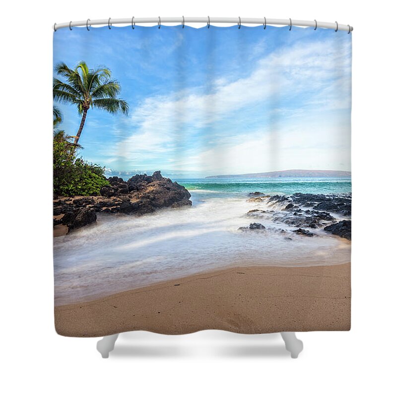 Maui Secrets Shower Curtain featuring the photograph Secret Cove maui by Chris Spencer