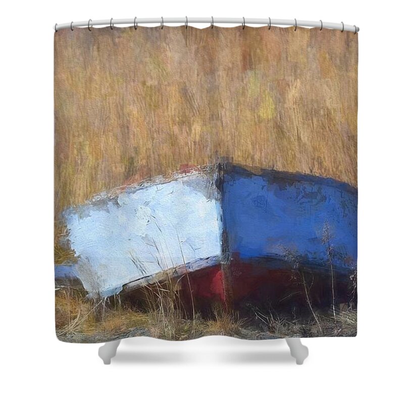 Boat Shower Curtain featuring the photograph Seen Better Days by Tricia Marchlik
