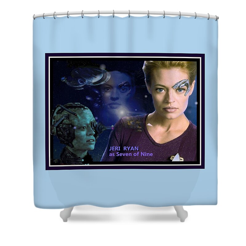 Seven Of Nine Shower Curtain featuring the digital art SEVEN of NINE by Hartmut Jager