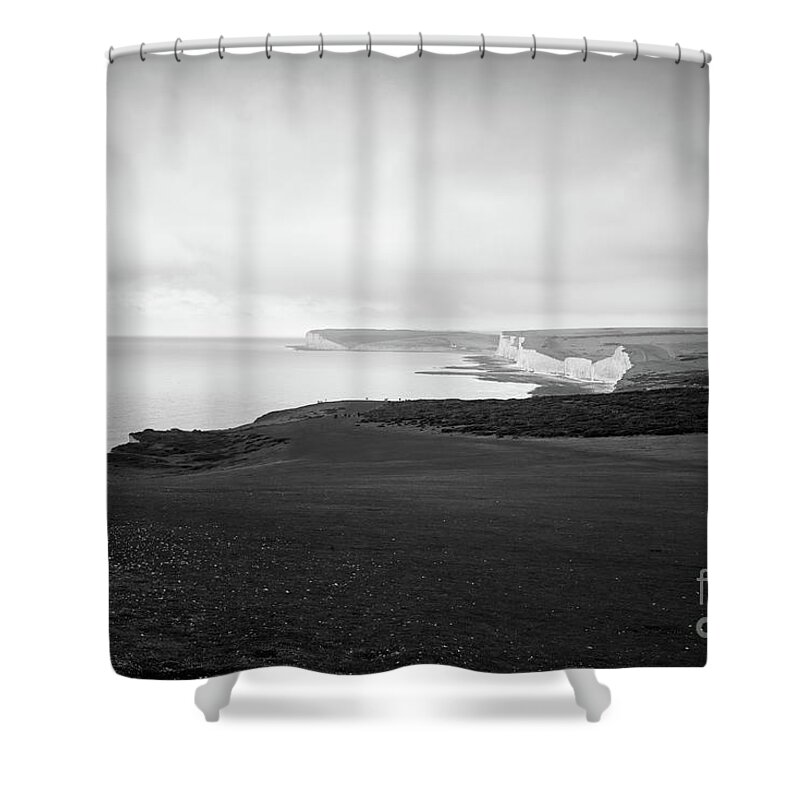 Seven Sisters Shower Curtain featuring the photograph Seven Sisters white cliffs by Perry Rodriguez
