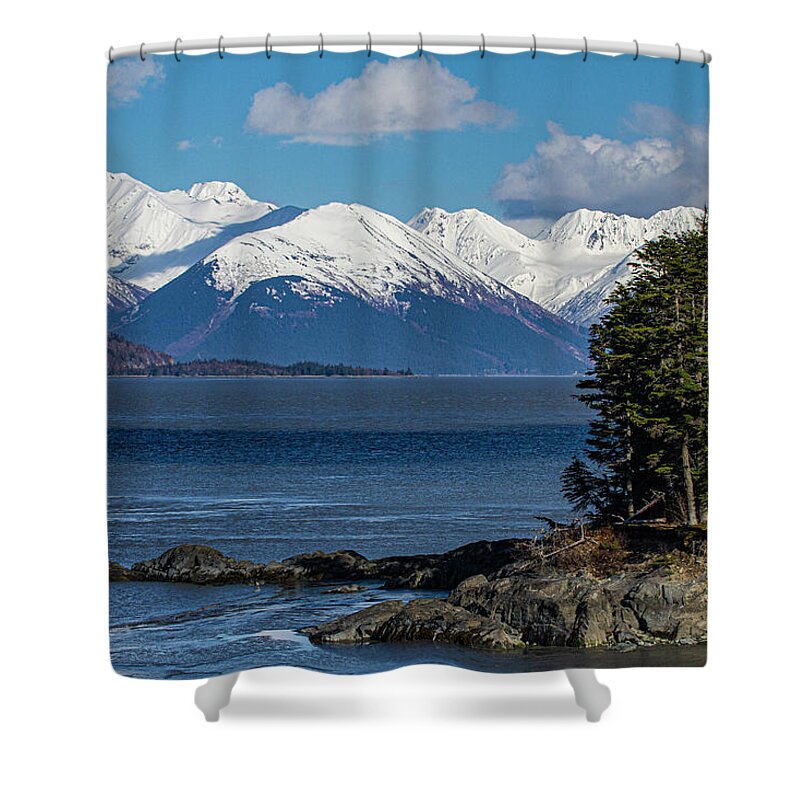 Sunrise Shower Curtain featuring the photograph Turnagain Shoreline 1 by Al Hann