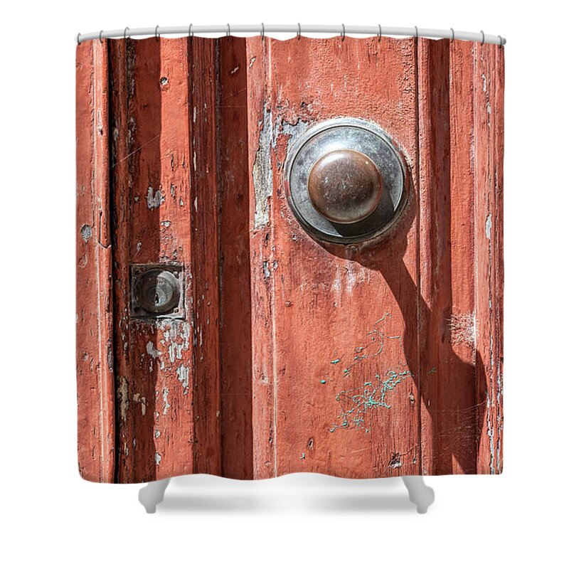 Tuscany Shower Curtain featuring the photograph Shadow Door of Tuscany by David Letts
