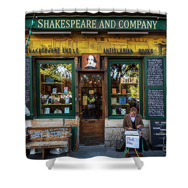 France Shower Curtain featuring the photograph Shakespeare and Company Bookstore by Craig J Satterlee