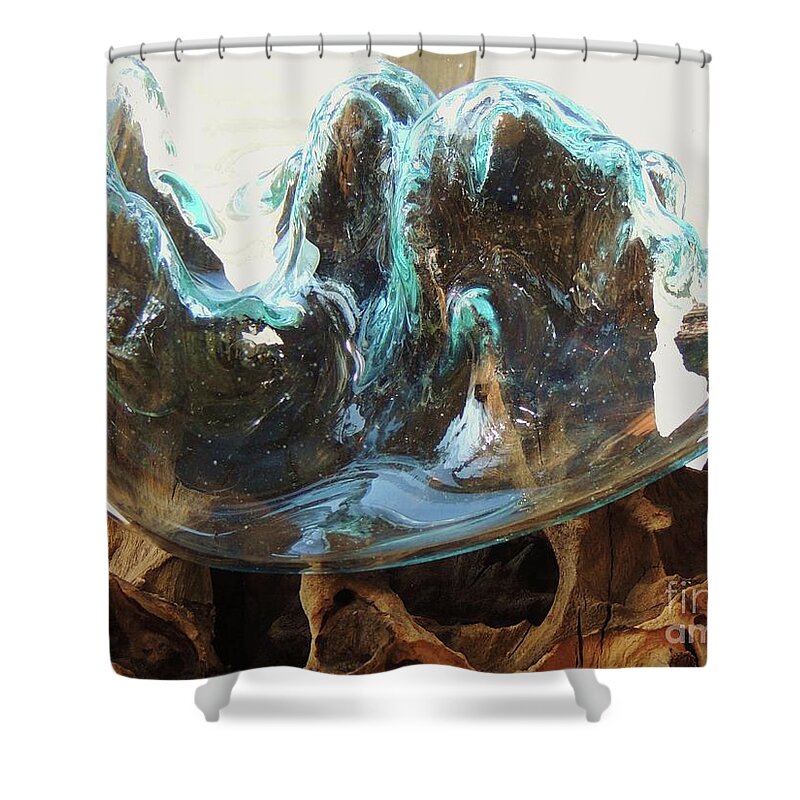 Abstract Shower Curtain featuring the photograph Shared Space by Julie Rauscher