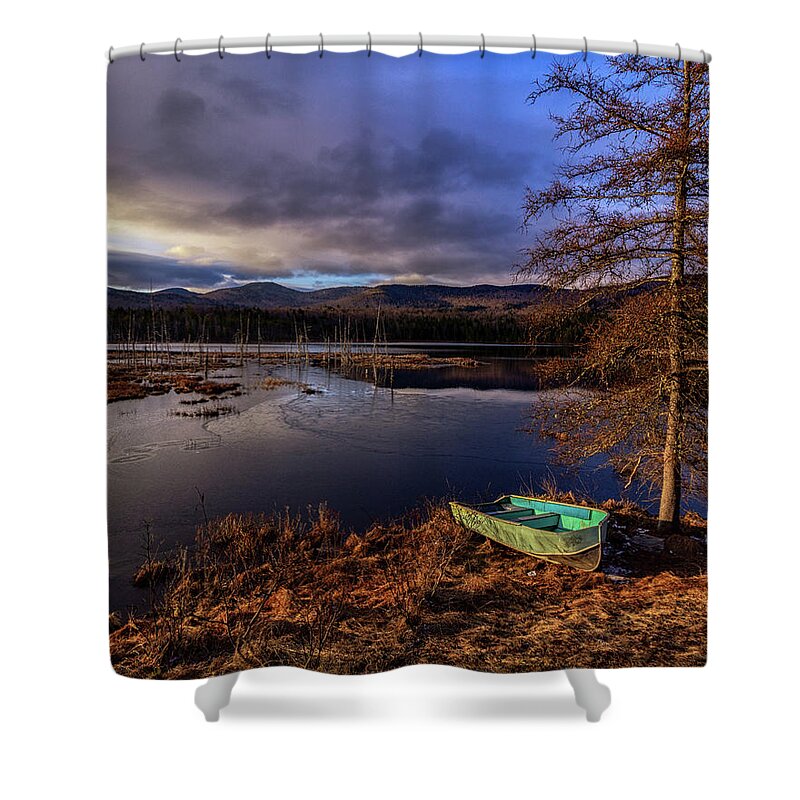 Adk Shower Curtain featuring the photograph Shaw Pond Sunrise - Landscape by Rod Best