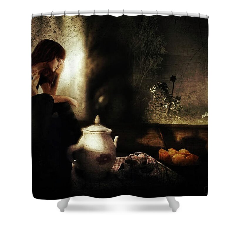  Shower Curtain featuring the photograph She Feeds You Tea And Oranges by Cybele Moon