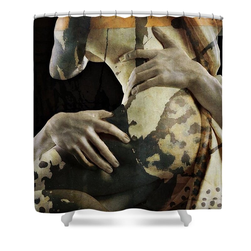 Love Shower Curtain featuring the digital art She by Paul Lovering