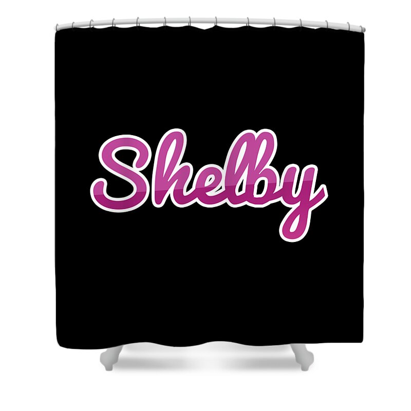 Shelby Shower Curtain featuring the digital art Shelby #Shelby by TintoDesigns