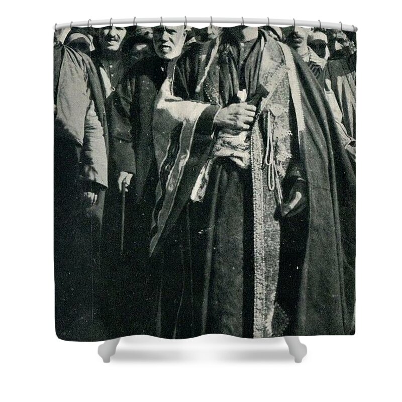 Shex Mehmud Shower Curtain featuring the painting Shex Mehmud by MotionAge Designs