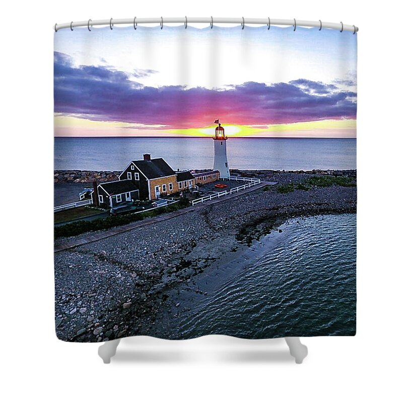 Lighthouse Shower Curtain featuring the photograph Shine Through by William Bretton