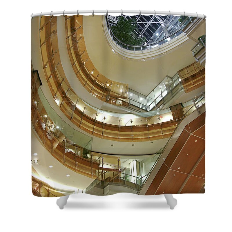 Curve Shower Curtain featuring the photograph Shopping Mall Atrium by Terraxplorer