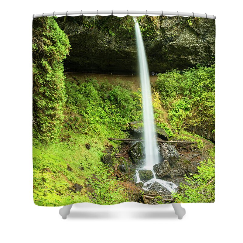 Waterfall Shower Curtain featuring the photograph Side View - North Falls, Oregon by Aashish Vaidya