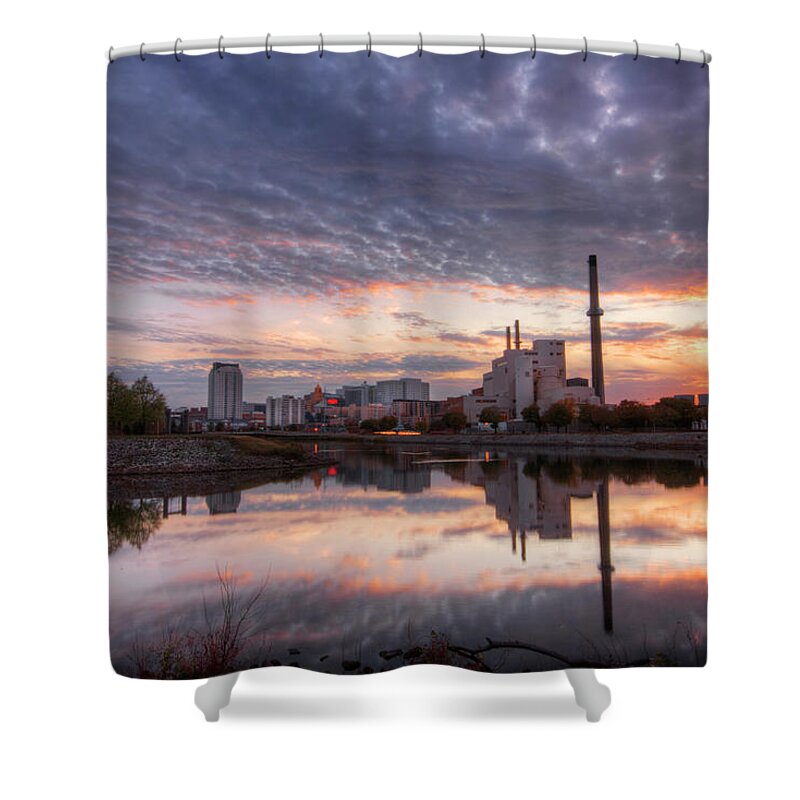Minnesota Shower Curtain featuring the photograph Silver Lake Sunset by Tom Gort