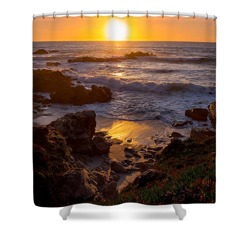 Sunset Shower Curtain featuring the photograph Sinking Sun by Derek Dean