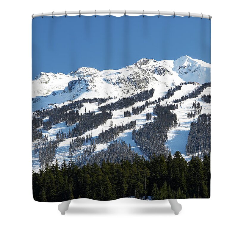Scenics Shower Curtain featuring the photograph Ski Runs by Noel Hendrickson