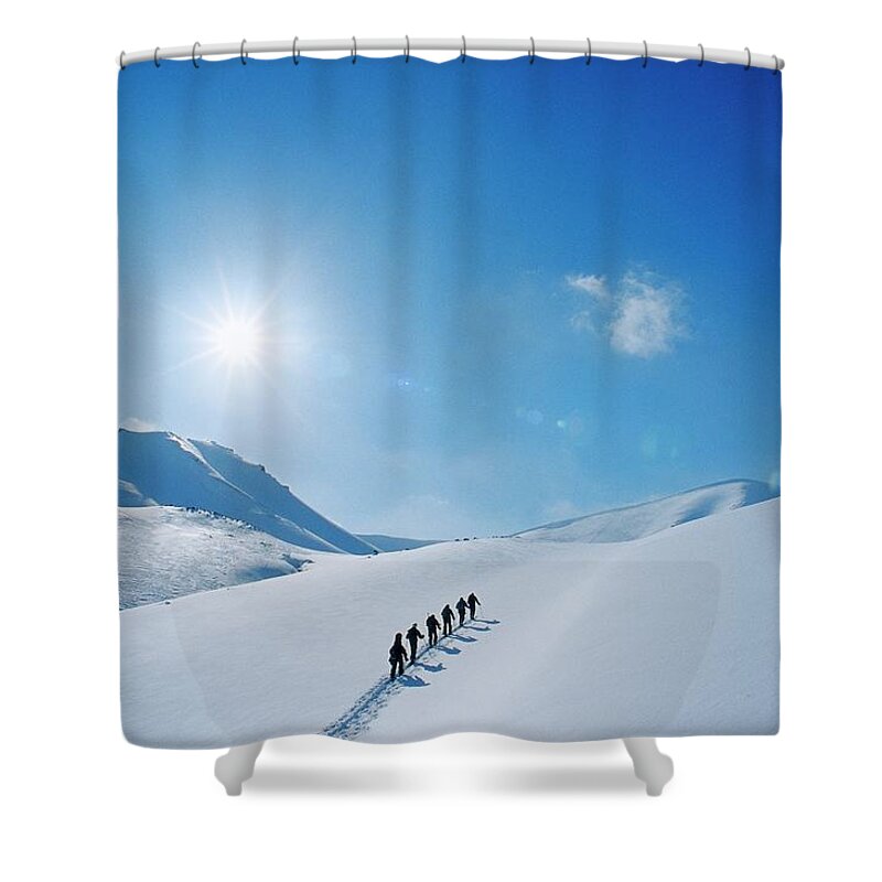 Skiing Shower Curtain featuring the photograph Skiing In Norway by Lars Thulin