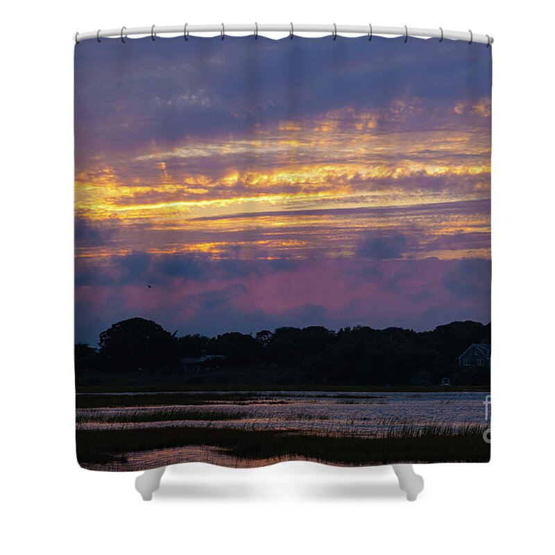 Sky Lights Shower Curtain featuring the photograph Sky Lights by Michelle Constantine