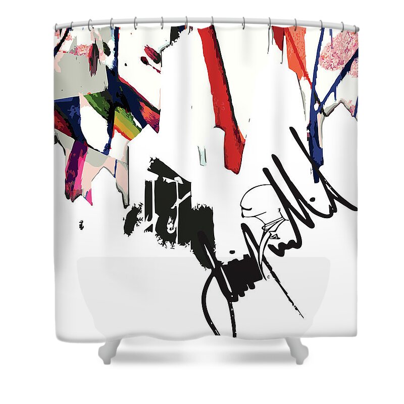  Shower Curtain featuring the digital art Skyline by Jimmy Williams