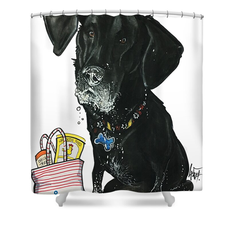 Smiley-dixon 4794 Shower Curtain featuring the drawing Smiley-Dixon 4794 by John LaFree