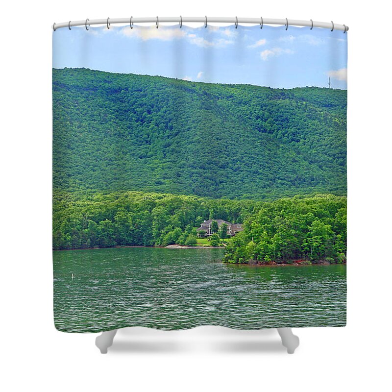 Smith Mountain Lake Shower Curtain featuring the photograph Smith Mountain Lake, Va. by The James Roney Collection