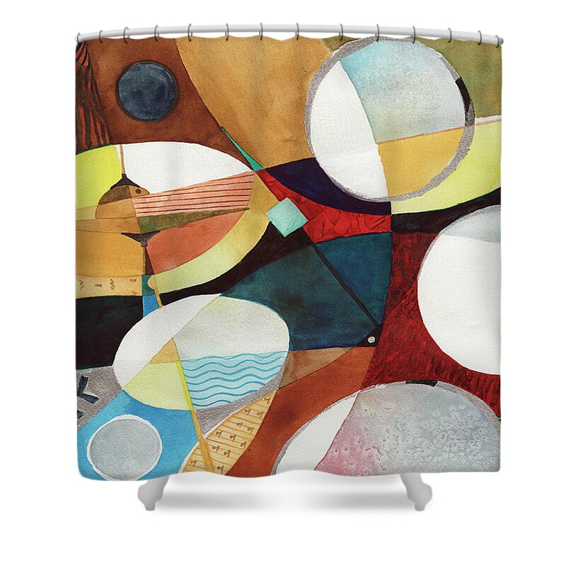 Drums Shower Curtain featuring the painting Snare and Hi-Hat by David Ralph