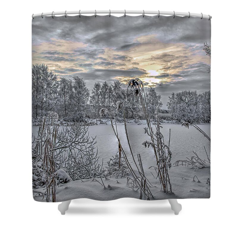 Leif Sohlman Shower Curtain featuring the photograph Snow #i3 by Leif Sohlman