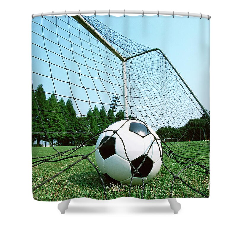 Scenics Shower Curtain featuring the photograph Soccer by Imagenavi