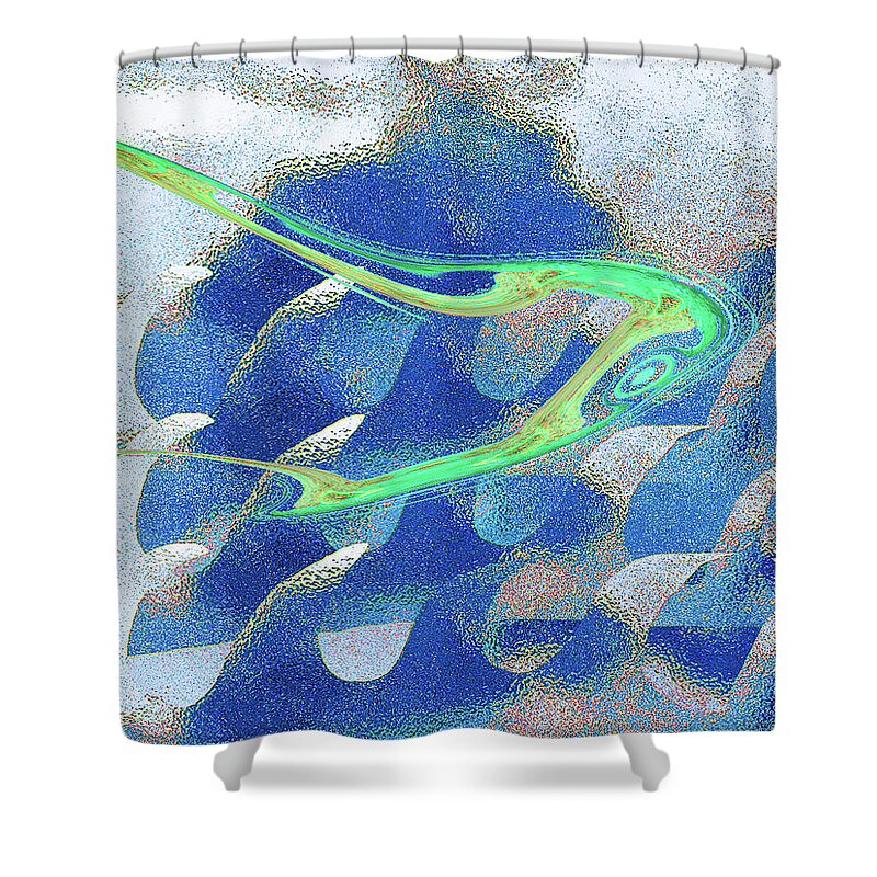 Graffiti Shower Curtain featuring the digital art Solar Flare by Alexandra Vusir