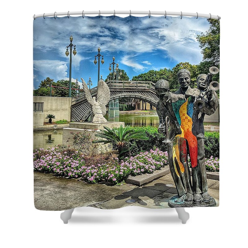 New Orleans Shower Curtain featuring the photograph Sounds of NOLA by Portia Olaughlin