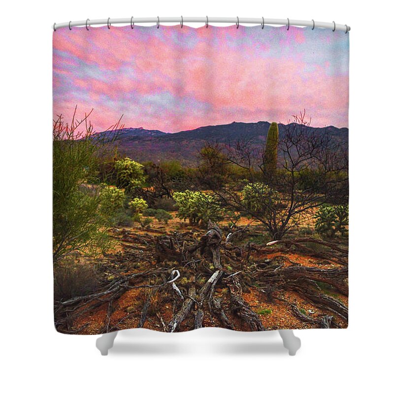 Tucson Shower Curtain featuring the photograph Southwest Day's End by Chance Kafka