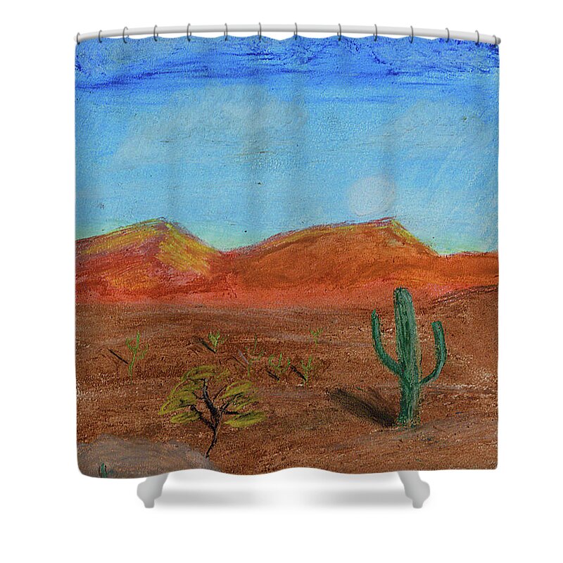 Southwest Shower Curtain featuring the pastel Southwestern Pastel by Chance Kafka