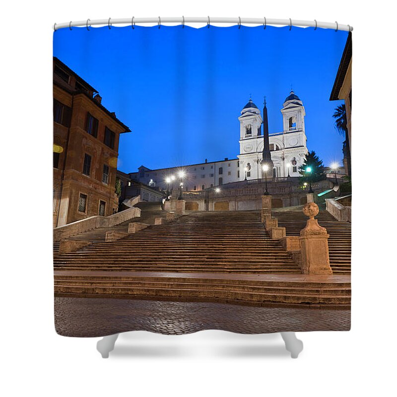 Steps Shower Curtain featuring the photograph Spanish Steps Piazza Di Spagna Rome by Fotovoyager