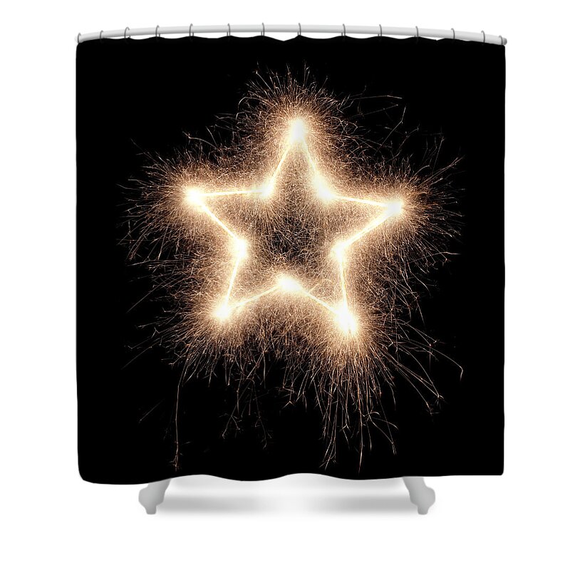 Holiday Shower Curtain featuring the photograph Sparkling Star by Amriphoto
