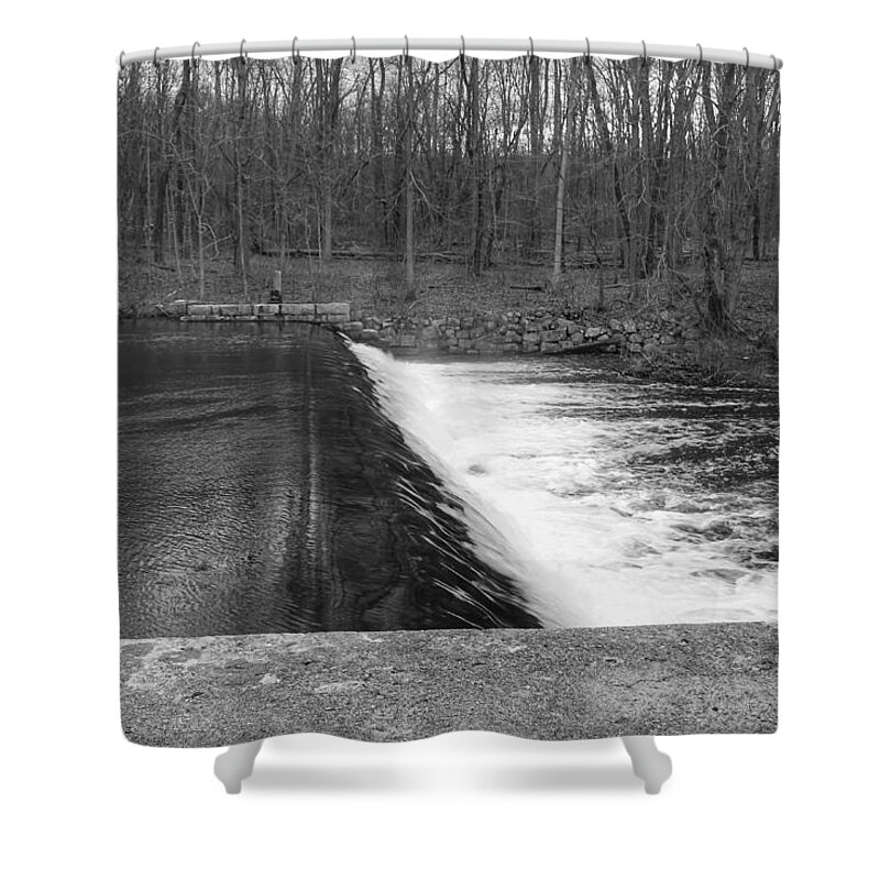 Waterloo Village Shower Curtain featuring the photograph Spillway at Waterloo Village by Christopher Lotito