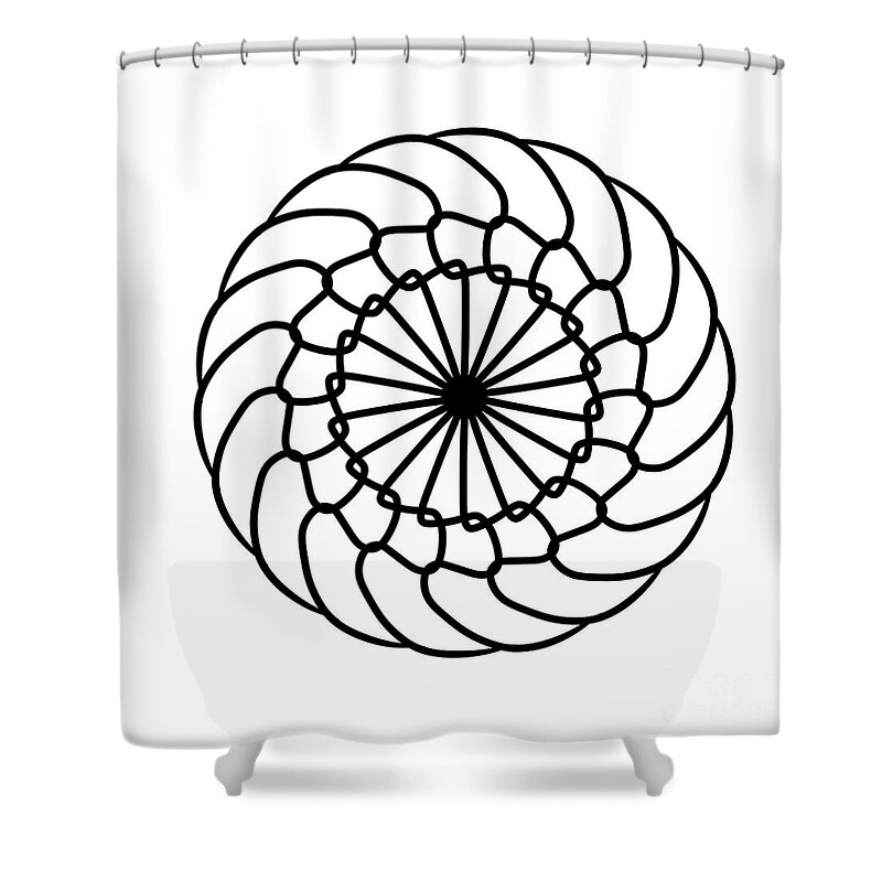 Spiral Shower Curtain featuring the digital art Spiral Graphic Design by Delynn Addams