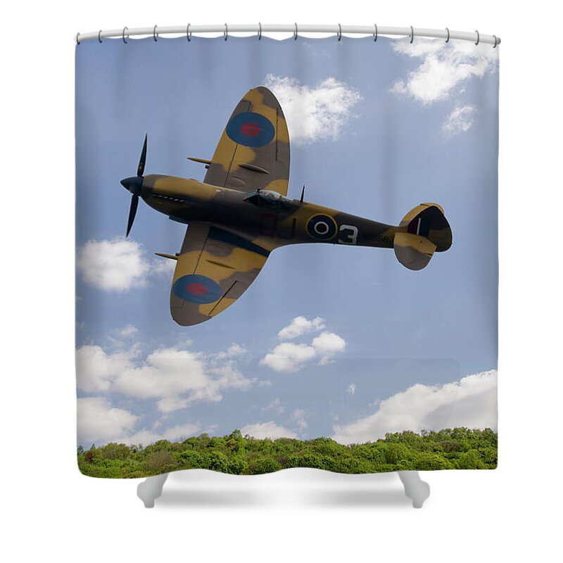 Spitfire Shower Curtain featuring the photograph Spitfire MK356 by Steev Stamford