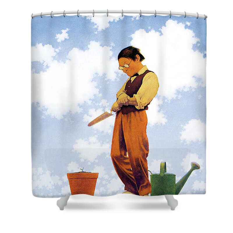 Spring Shower Curtain featuring the painting Spring by Maxfield Parrish