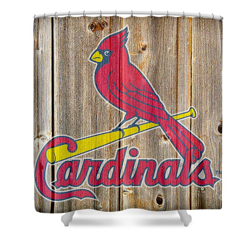 St Louis Cardinals Shower Curtain by Steven Parker - Pixels Merch