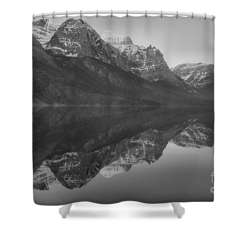 St Mary Shower Curtain featuring the photograph St Mary Orange Sunrise Glow 2019 Black And White by Adam Jewell