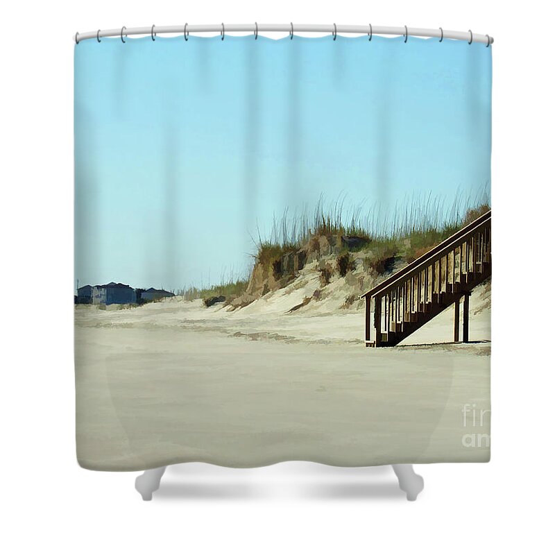 Beach Shower Curtain featuring the photograph Stairway to Heaven by Roberta Byram