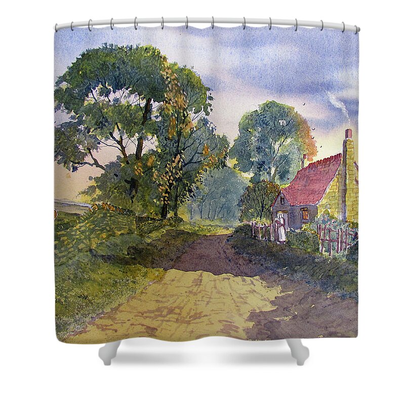 Watercolour Shower Curtain featuring the painting Standing in the Shadows by Glenn Marshall