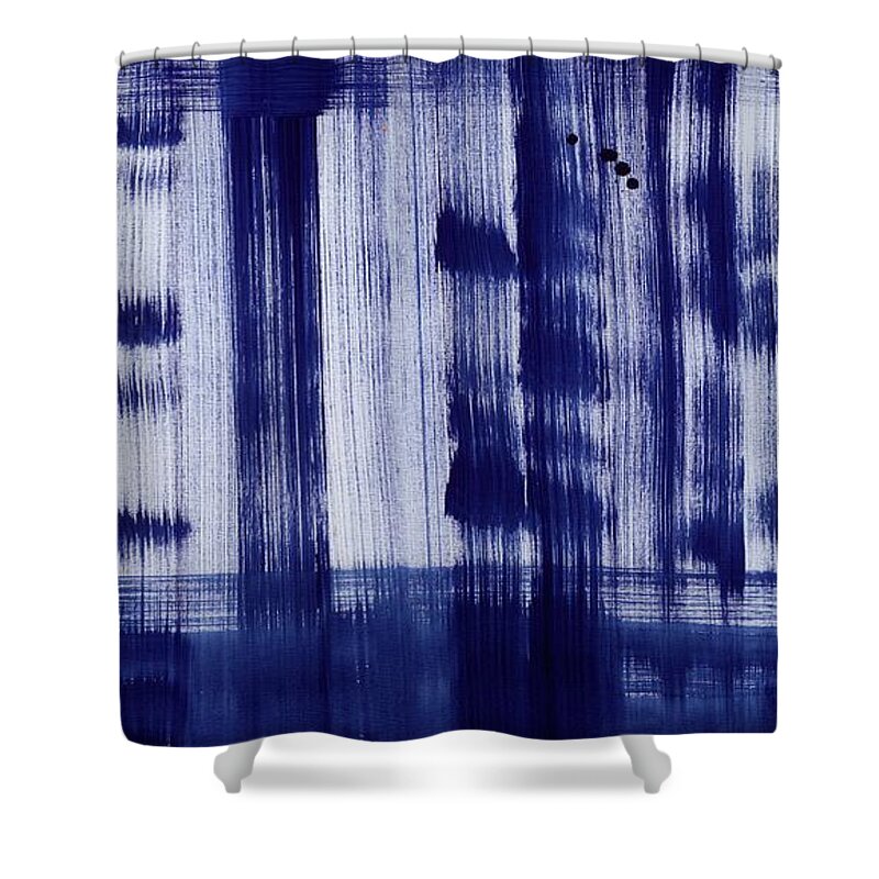 Abstract Shower Curtain featuring the painting Standing Tall and Strong 2 by Angela Bushman