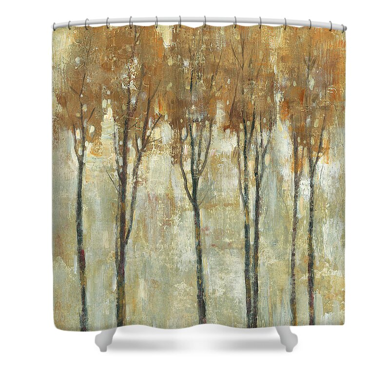 Botanical Shower Curtain featuring the painting Standing Tall In Autumn I by Tim Otoole