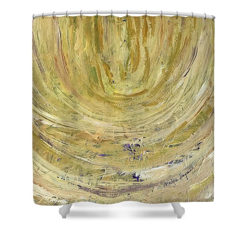 Star Shower Curtain featuring the painting Star belt by Medge Jaspan