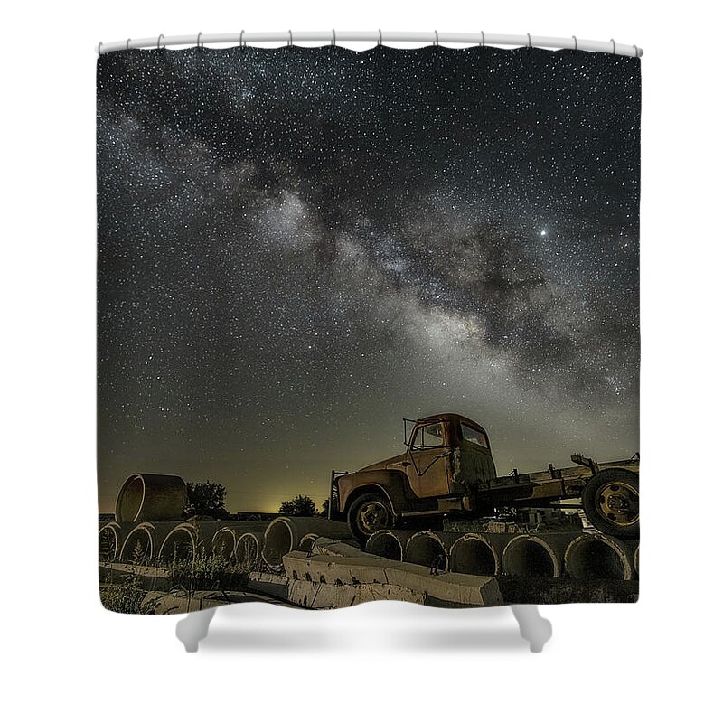 Milky Way Shower Curtain featuring the photograph Star Truck 1 by James Clinich