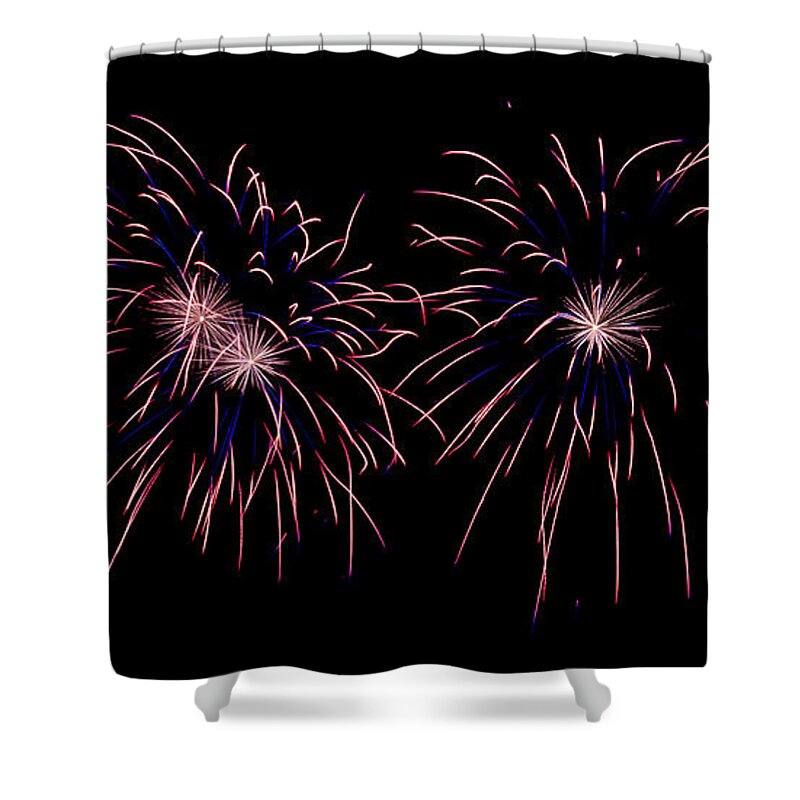 Fireworks Shower Curtain featuring the photograph Starbursts by William Dickman